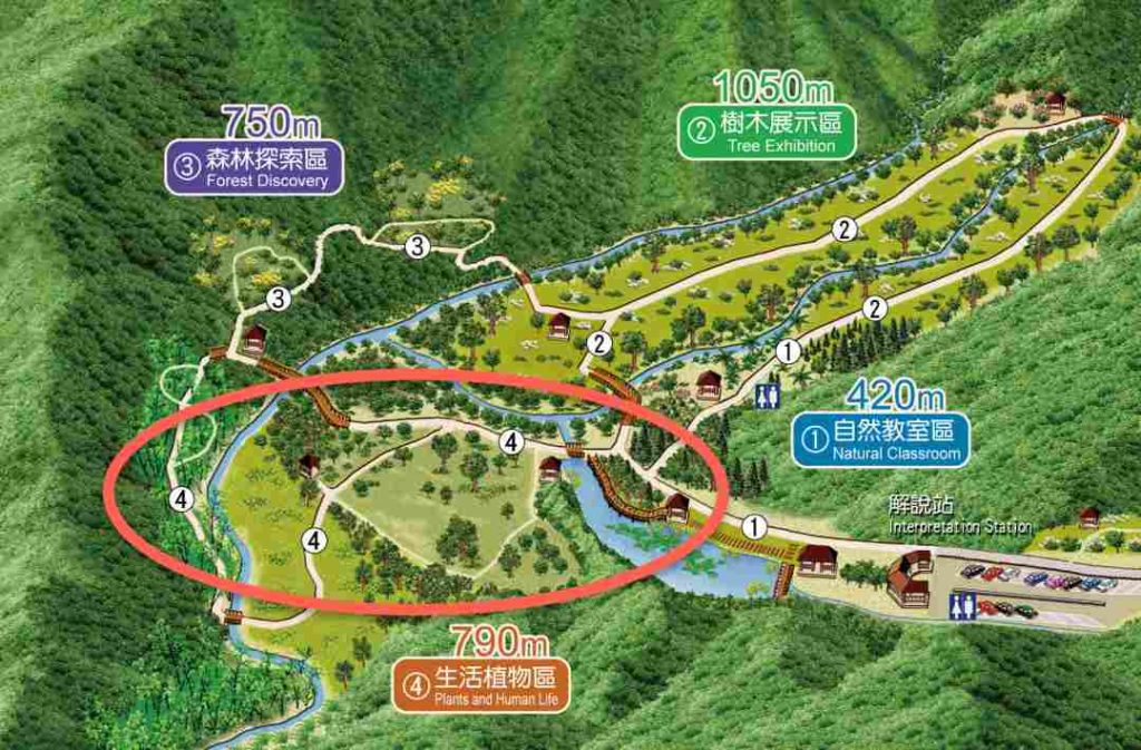福山植物園生活植物區 地圖
