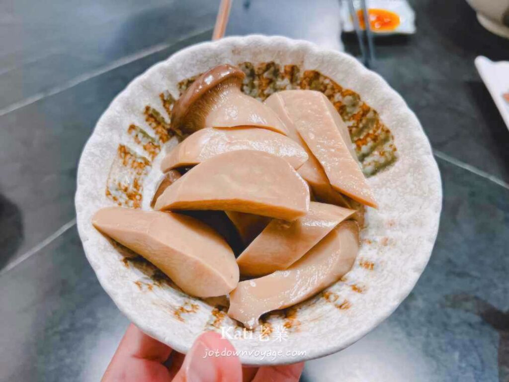 滷杏鮑菇 at 《吾時·食 牛肉麵》板橋公館街美食